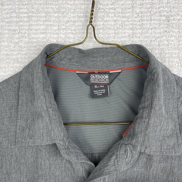 Outdoor Research Shirt Mens XL Gray Light Button Up Long Sleeve Hiking Outdoor - Picture 7 of 16